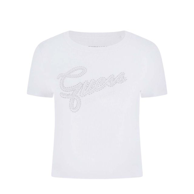 Guess Ss Cn Guess Studs Script Tee W6RI22KA0H1