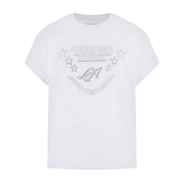 Guess Γυναικεία Μπλούζα Ss Cn La Stars Tee W6RI30I3Z14