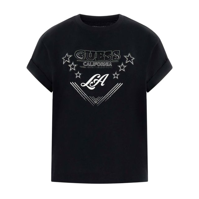 Guess Γυναικεία Μπλούζα Ss Cn La Stars Tee W6RI30I3Z14