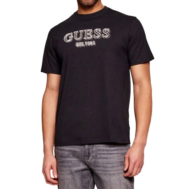 Guess Ανδρική Μπλούζα Ss Cn Embroidery Logo Tee M6RI22K8FQ4