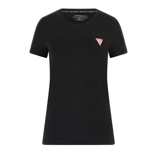 Guess Γυναικεία Μπλούζα Ss Cn Mini Triangle Tee W2YI44J1314