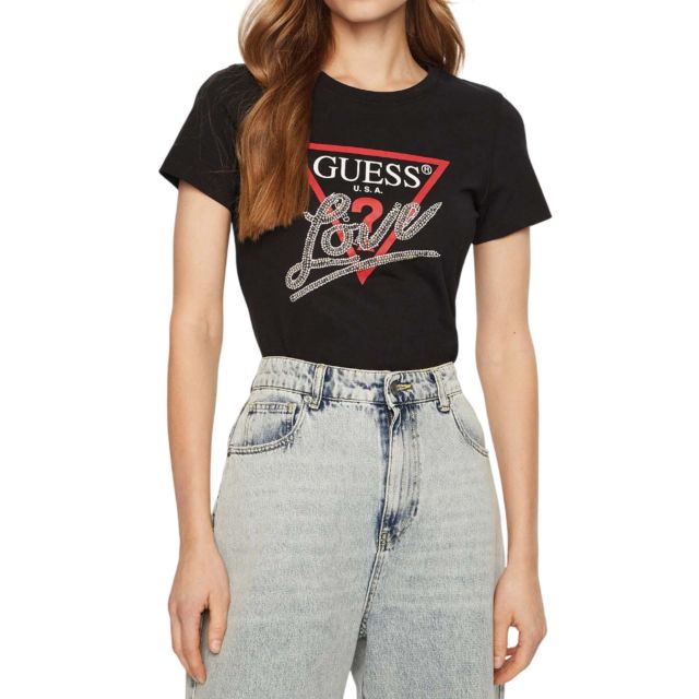 Guess Ss Cn Triangle Love Tee W5RI10I3Z14
