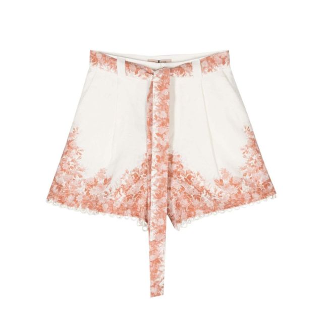 Twinset Γυναικείο Σορτς Linen Shorts with Floral Print 241TT2403