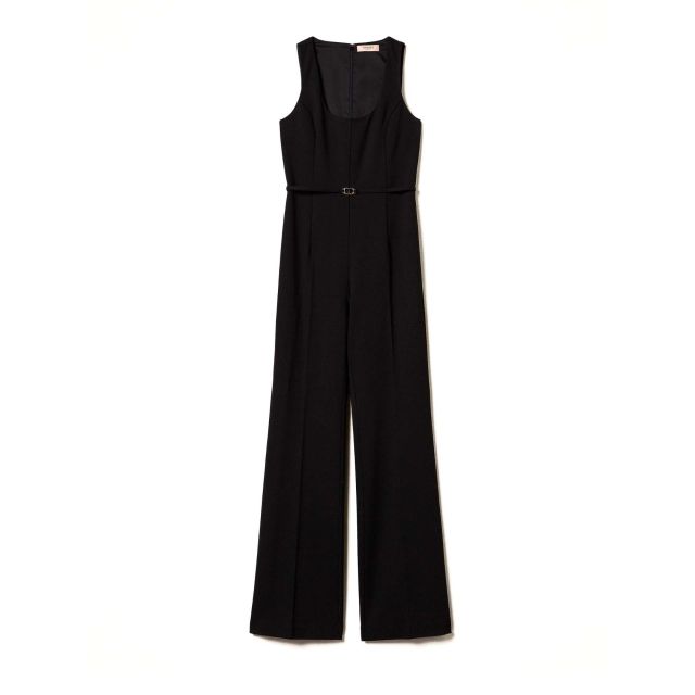 Twinset Γυναικεία Ολόσωμη Φόρμα Flared Leg Jumpsuit With Oval T 242TP224G