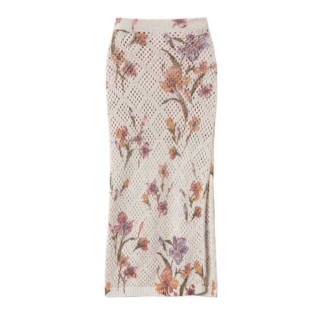 Twinset Γυναικεία Φούστα Mesh Skirt With Floral Print 251TP3631