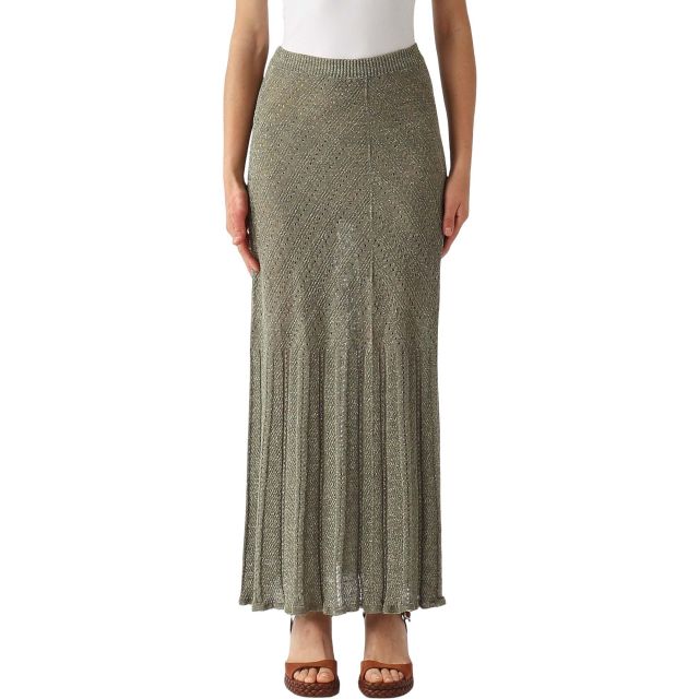 Twinset Γυναικεία Φούστα Long Linen Knit Skirt With Lurex 261TT3211