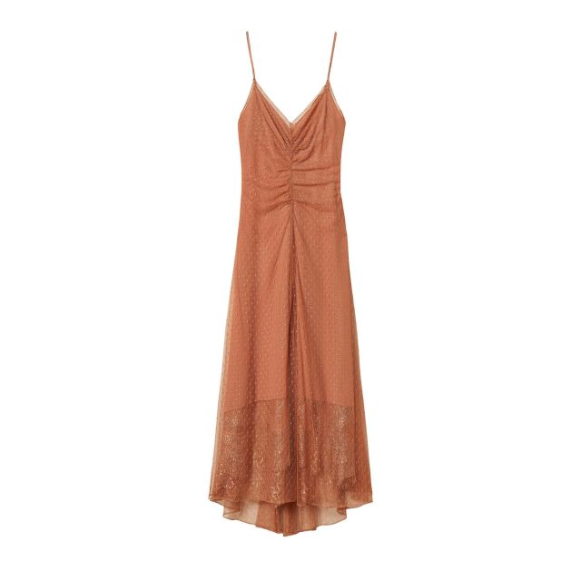 Twinset Γυναικείο Φόρεμα Long Plumetis Tulle Dress With Lace 261TP2360