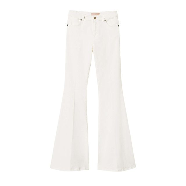 Twinset Γυναικείο Τζιν Παντελόνι Cotton Bull Flared Trousers 261TP2680 - 742198