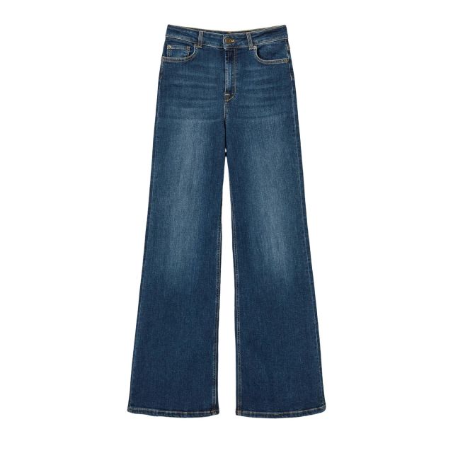 Twinset Γυναικείο Τζιν Παντελόνι Five-Pocket Wide-Leg Jeans 261TP2703