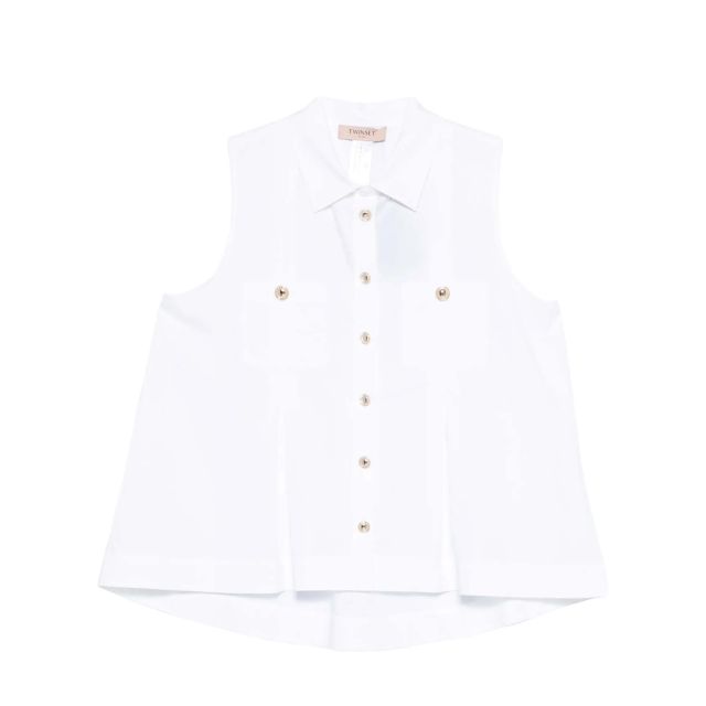 Twinset Γυναικείο Πουκάμισο Poplin Shirt With Pockets 261TT2234 - 758016