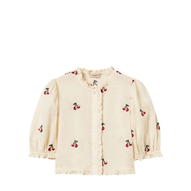 Twinset Γυναικείο Πουκάμισο Cropped Ramie Shirt 261TT2420