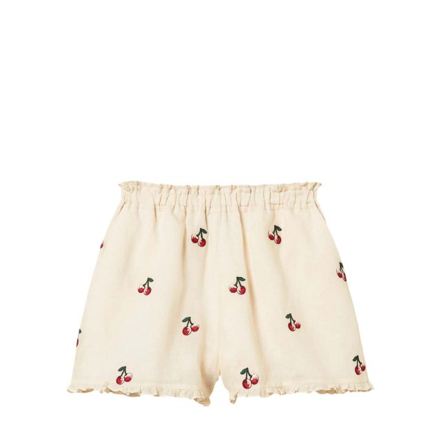 Twinset Ramie Shorts With Cherry Embroidery 261TT2421