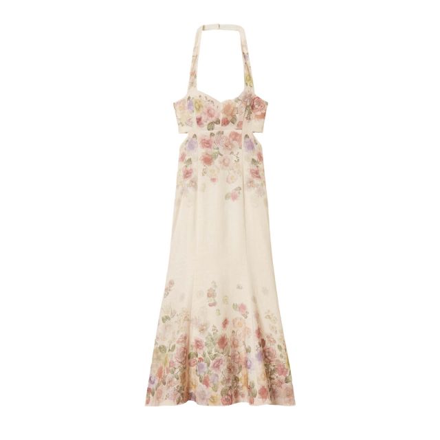Twinset Γυναικείο Φόρεμα Linen Floral Midi Dress 261TT2570