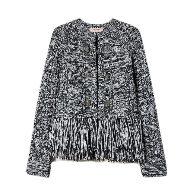Twinset Γυναικείο Σακάκι Wool Blend Mandarin Collar Jacket 232TP3060