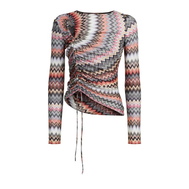 Missoni Γυναικεία Μπλούζα Top-Regular Multicoloured Zig Zag Raschel DS24SK0Q-BR00UM