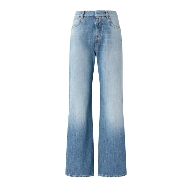 Pinko Γυναικείο Τζιν Παντελόνι Wanda Wide Leg Medium Wave Den 101733A323