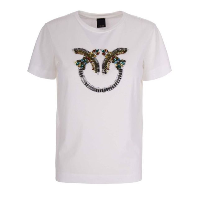 Pinko  Γυναικεία Μπλούζα Quentin T-Shirt Jersey Ricamo  100535A33F - 743080