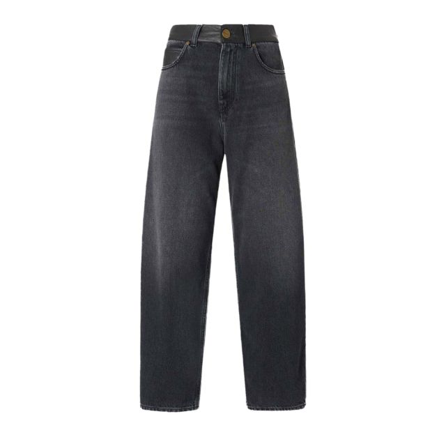 Pinko Γυναικείο Τζιν Παντελόνι Estelle Egg Denim Blk Od Blk + 103857A3GW - 777821