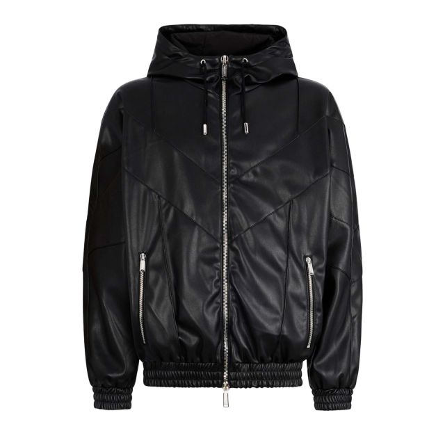 Dsquared2 Aνδρικό Μπουφάν Faux Leather Zipped Hoodie S74AM1676S60340 - 731877