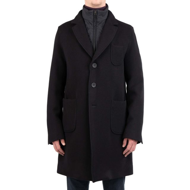 Herno Ανδρικό Παλτό Men`s Woven Coat Cappotto Monopetto Panno Velur CA000198U33430
