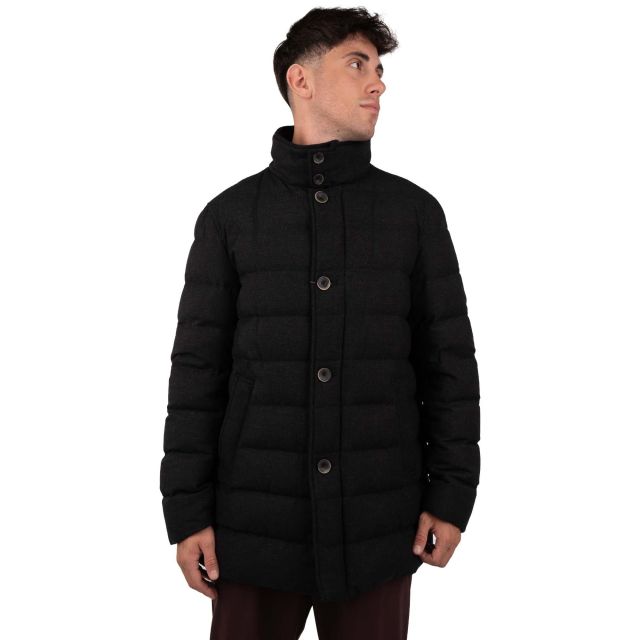 Herno Ανδρικό Μπουφάν Men`s Woven Half Coat Piumino Monopetto In Cashmere PI001165U38117R