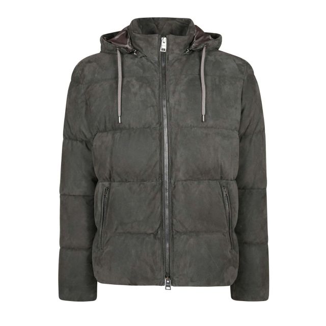 Herno Ανδρικό Μπουφάν Men`s Woven Jacket Piumino Bomber In Pelle Scamosciata PL000128U18136