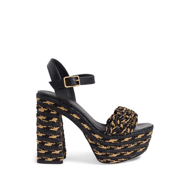 Castaner Γυναικεία Πέδιλα Anne/136 Negro/Oro 23059-4023