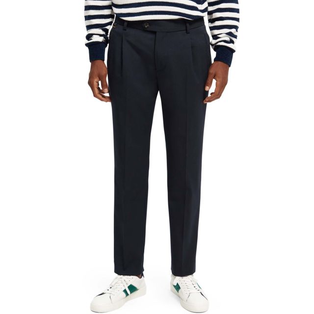 Scotch & Soda Ανδρικό Παντελόνι Blake - Regular Slim-Fit Lightweight Pleated Chino 172690