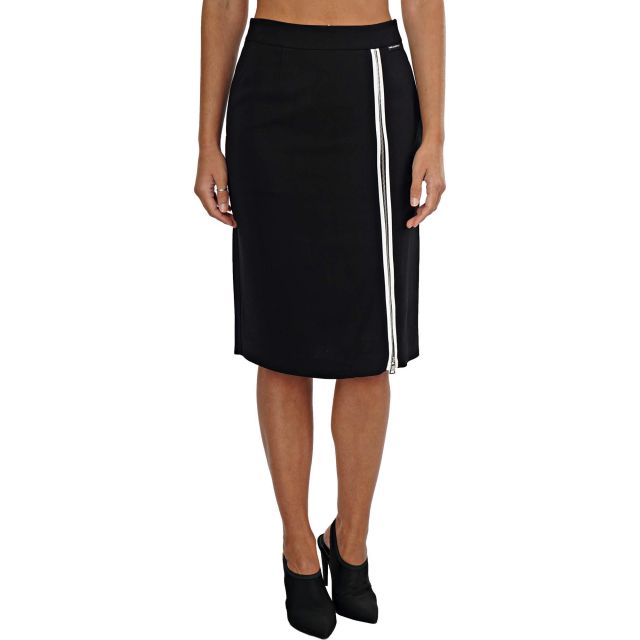 KARL LAGERFELD CADY SKIRT W/ MESH 205W1200