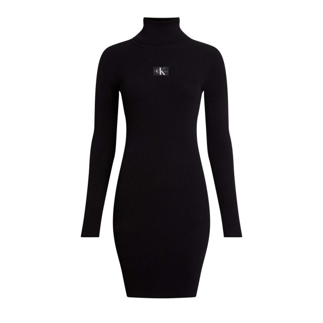 Calvin Klein Γυναικείο Φόρεμα Badge Roll Neck Sweater Dress J20J221690