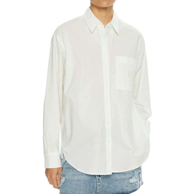 Calvin Klein Γυναικείο Πουκάμισο Woven Label Relaxed Shirt J20J224436