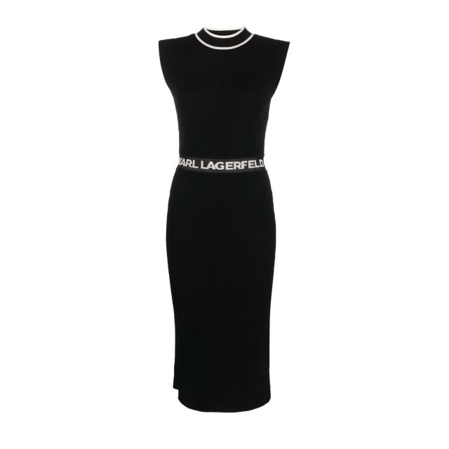 Karl Lagerfeld Γυναικείο Φόρεμα Slvs High Neck Knit Dress 235W1310