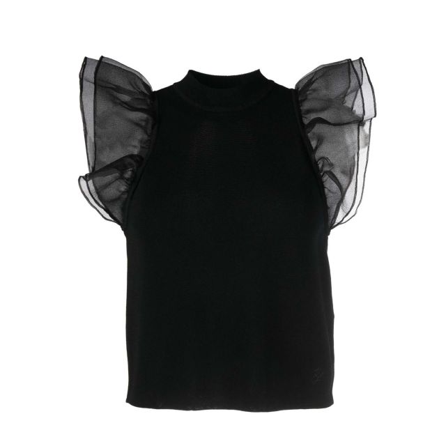 Karl Lagerfeld Γυναικεία Μπλούζα Puff Sleeve Top 235W2003