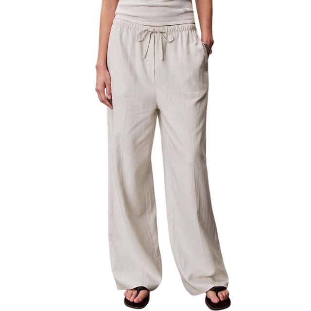 Calvin Klein  Γυναικείο Παντελόνι Linen Weekend Casual Pant LV047F631G