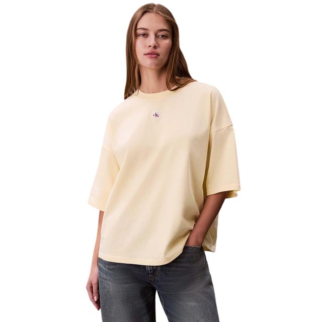 Calvin Klein Γυναικεία Μπλούζα Ss Woven Label Oversized Tee LV047D204G