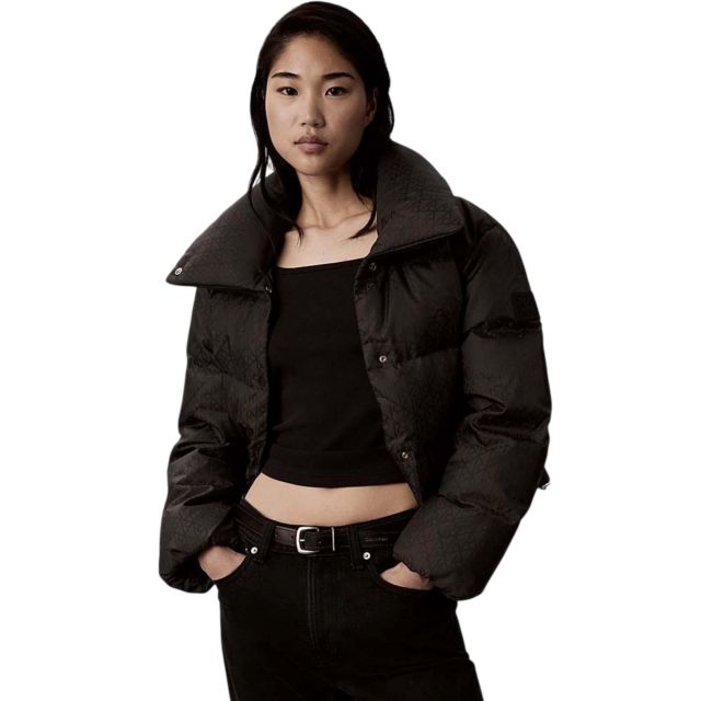 Calvin Klein Γυναικείο Μπουφάν Aop Jacquard Short Down Puffer LV047H521G - 780563