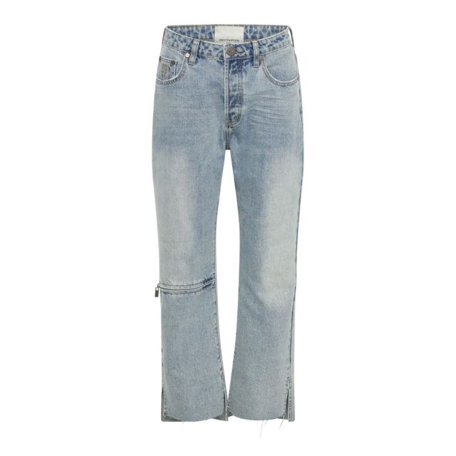 One Teaspoon Γυναικείο Τζιν Παντελόνι Fleetwood Zipped Hooligans Mid Waist Relaxed Cropped Jeans 26257