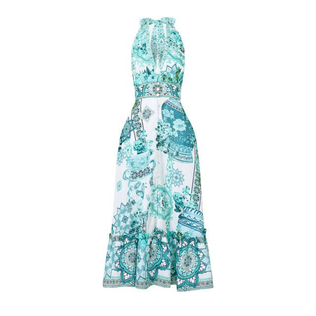 Camilla Γυναικείο Φόρεμα Ruffle Neck Halter Dress-Balearic Bebe 00041836