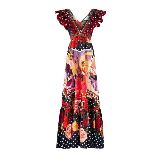 Camilla Γυναικείο Φόρεμα Frill Neck Dress With Hardware-Daughters Of Duende 00040134
