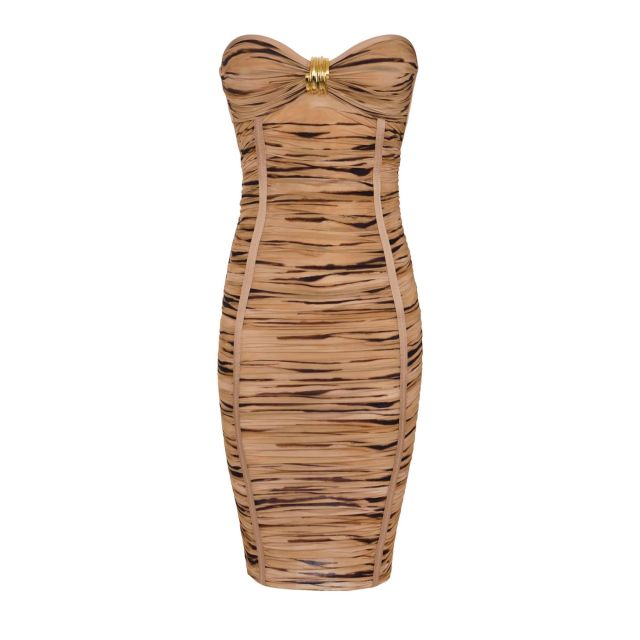 Elisabetta Franchi Γυναικείο Φόρεμα Jersey Dress With Tiger Print AB94562E2 - 759438
