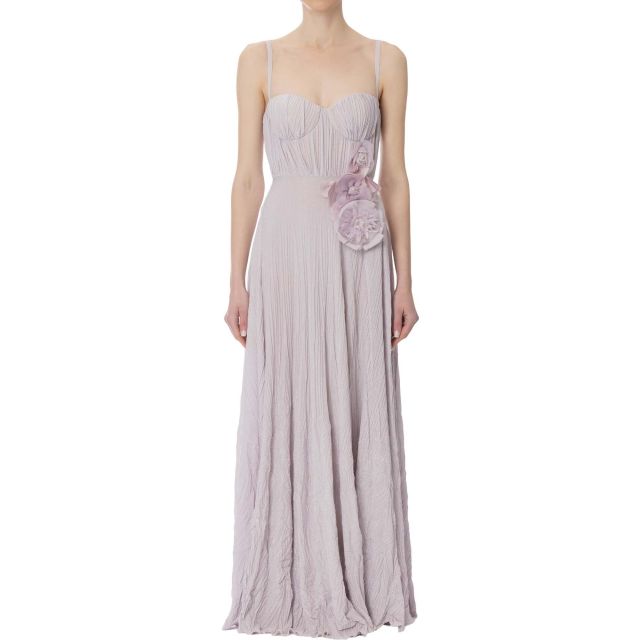 Elisabetta Franchi Γυναικείο Φόρεμα Red Carpet Dress With Embroidered Flower ABR2252E2
