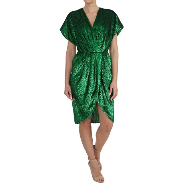 ELISABETTA FRANCHI WRAPAROUND DRESS WITH EMBROIDERIES AR60A01E2