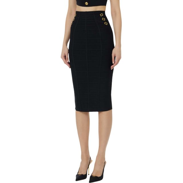 Elisabetta Franchi Γυναικεία Φούστα Skirt In 3D Knit Fabric GK30D62E2