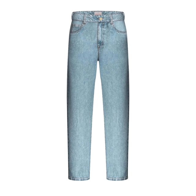 Emme Marella Γυναικείο Τζιν Παντελόνι Mom-fit denim 5-pocket trousers Emmagitare 26151811012