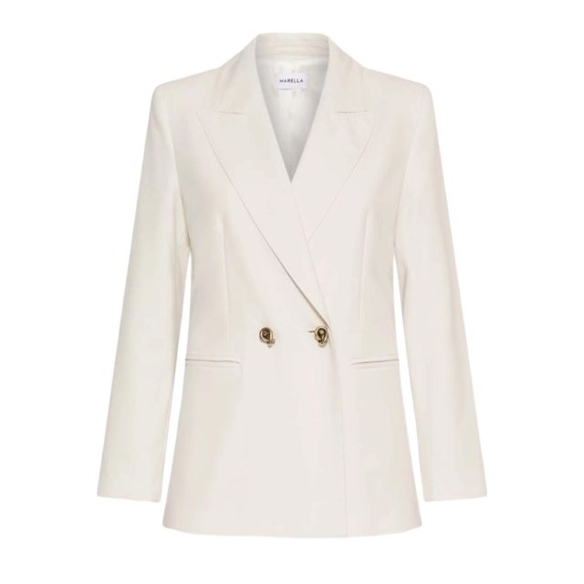 Marella Γυναικείο Σακάκι Double-breasted stretch canvas blazer Mlltropico 26130411212