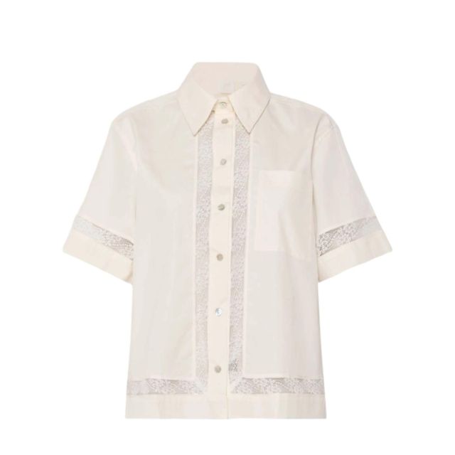 Marella Γυναικείο Πουκάμισο Lace-Adorned Poplin Shirt Mlmwhisky 2613111055