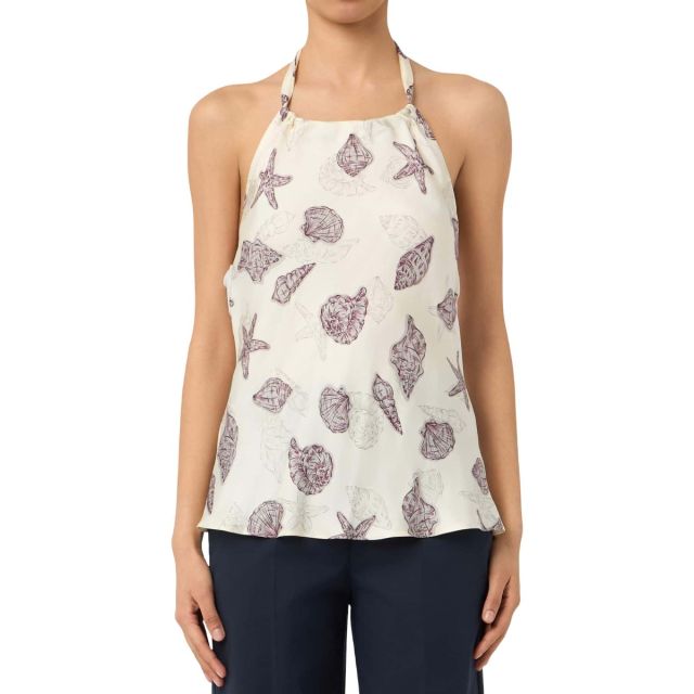 Marella Γυναικεία Μπλούζα Silk Halterneck Top Mllonagro 2613161132 - 757719