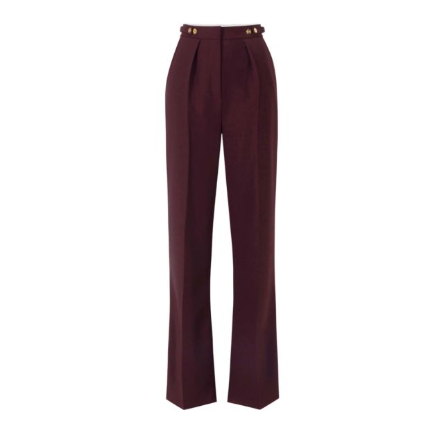 Elisabetta Franchi Trousers With Jewel Accessory PA09956E2