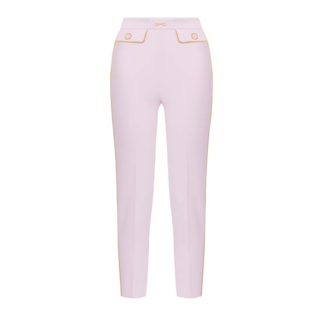 Elisabetta Franchi Γυναικείο Παντελόνι Trousers in crepe fabric PAT7151E2