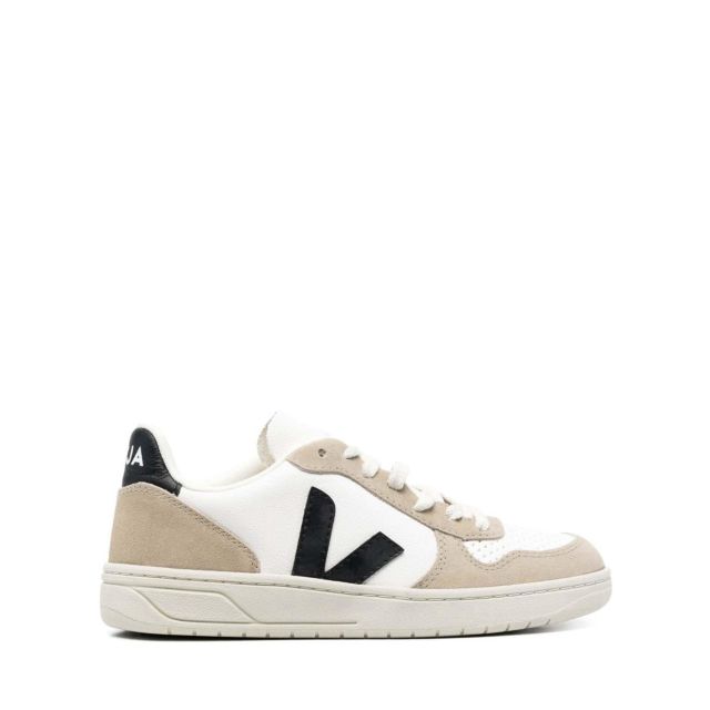 Veja Unisex Παπούτσια Shoes V-10 Extra-White_Black_Sahara VJ-VX0503138